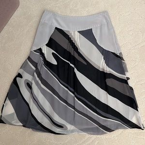 Atsuro Tayama A/T silk midi skirt. Black and white. Mint condition